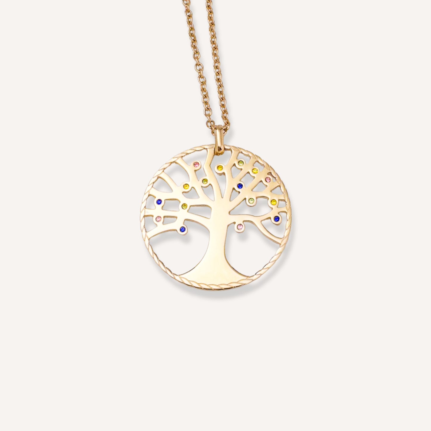 Rainbow Tree of Life Necklace