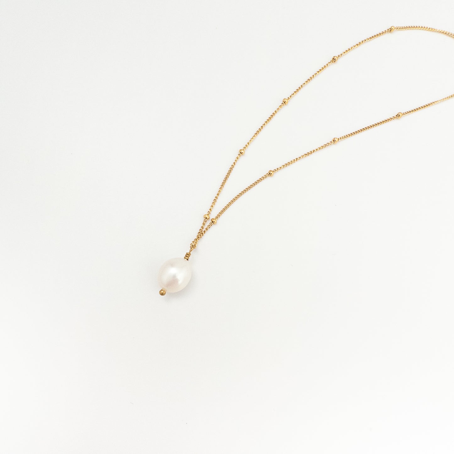 Pearl Drop Satellite Necklace