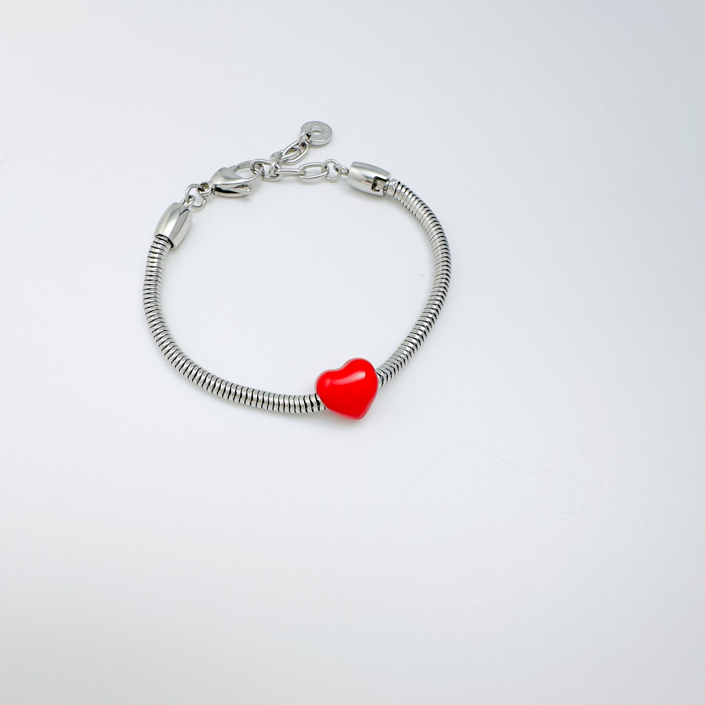 Glossy Red Heart Charm