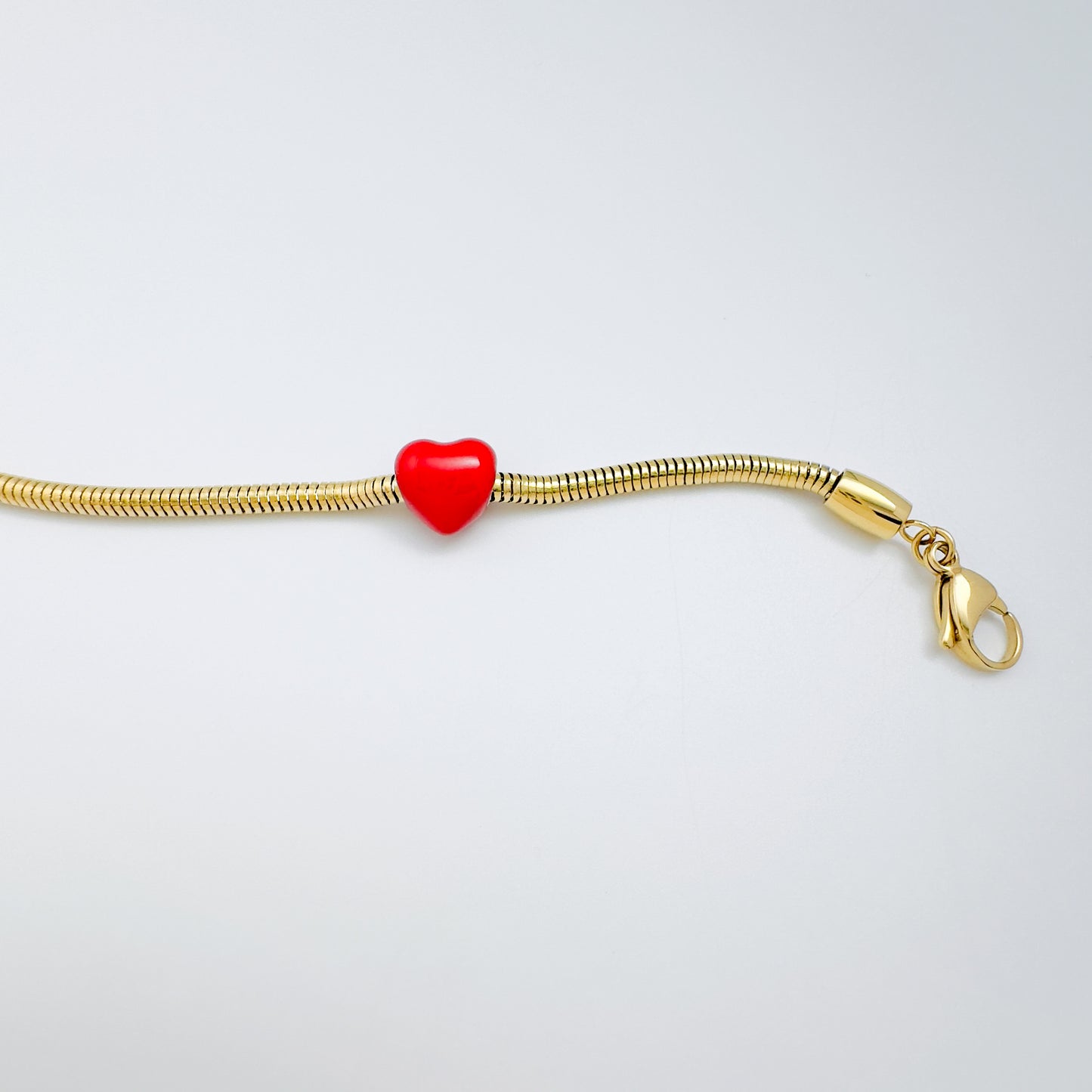Glossy Red Heart Charm