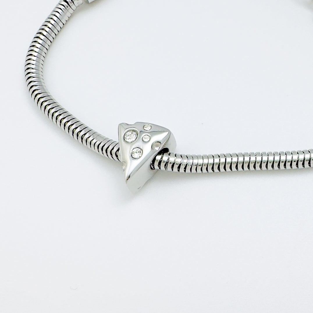 Cheese Charm with Sparkling Stones