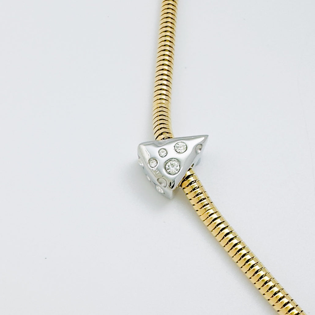 Cheese Charm with Sparkling Stones