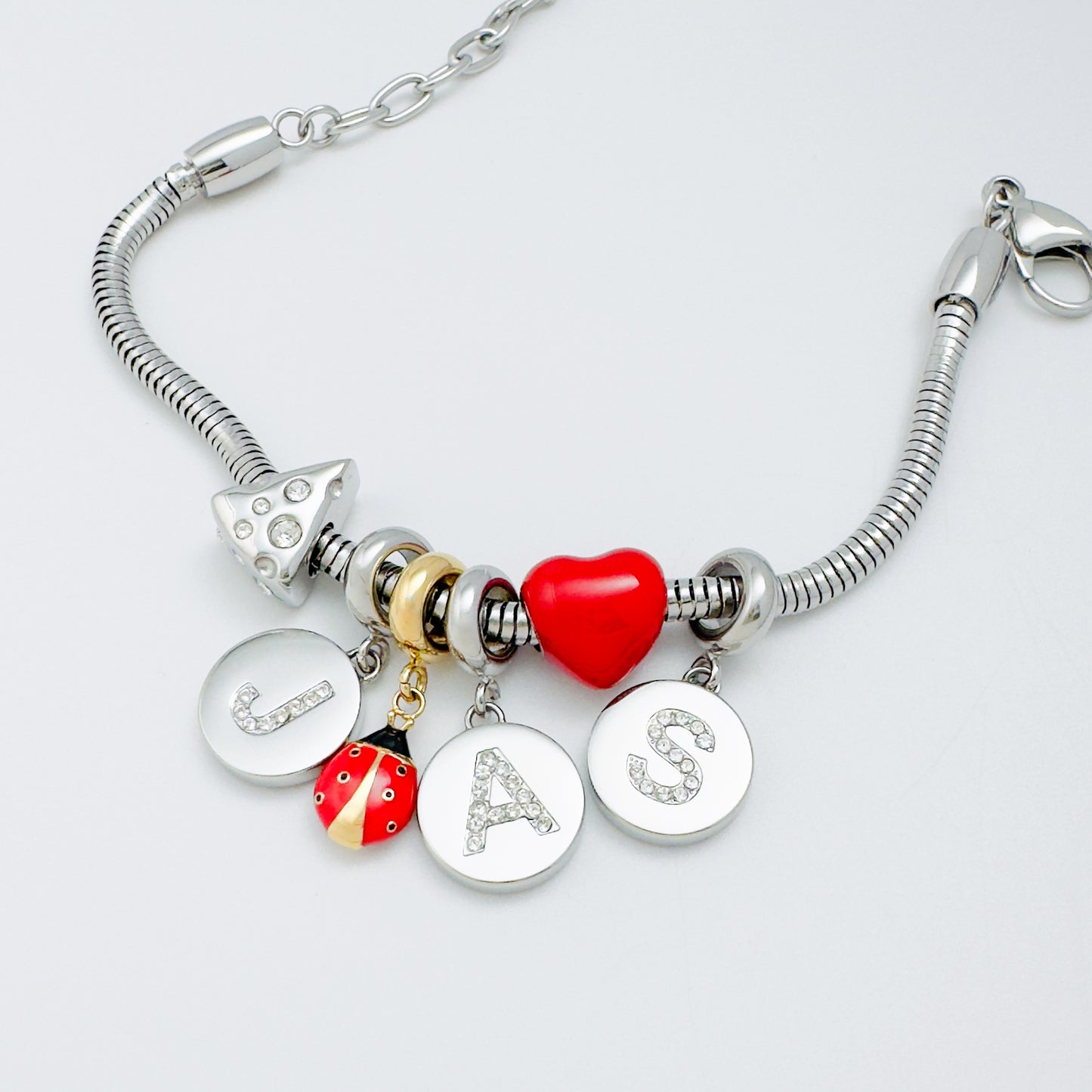 Double-Sided Alphabet Charms