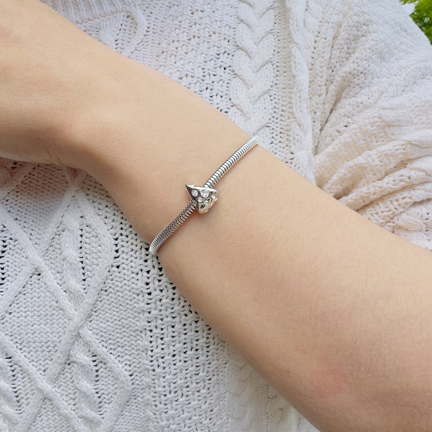 Cheese Charm with Sparkling Stones