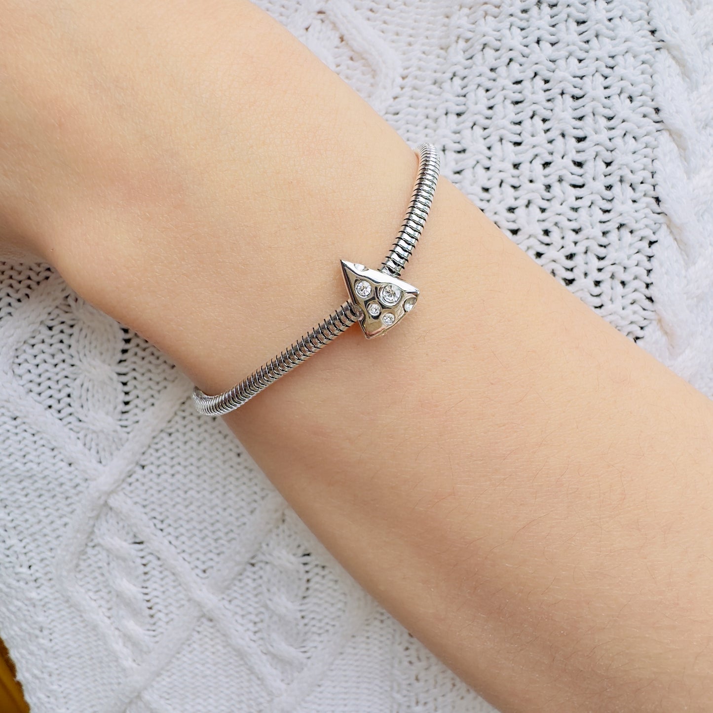 Cheese Charm with Sparkling Stones