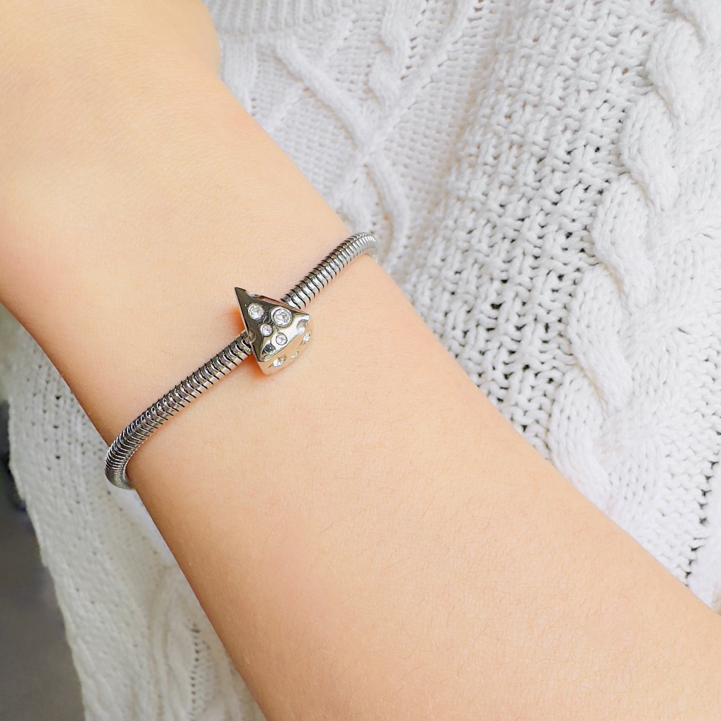 Cheese Charm with Sparkling Stones