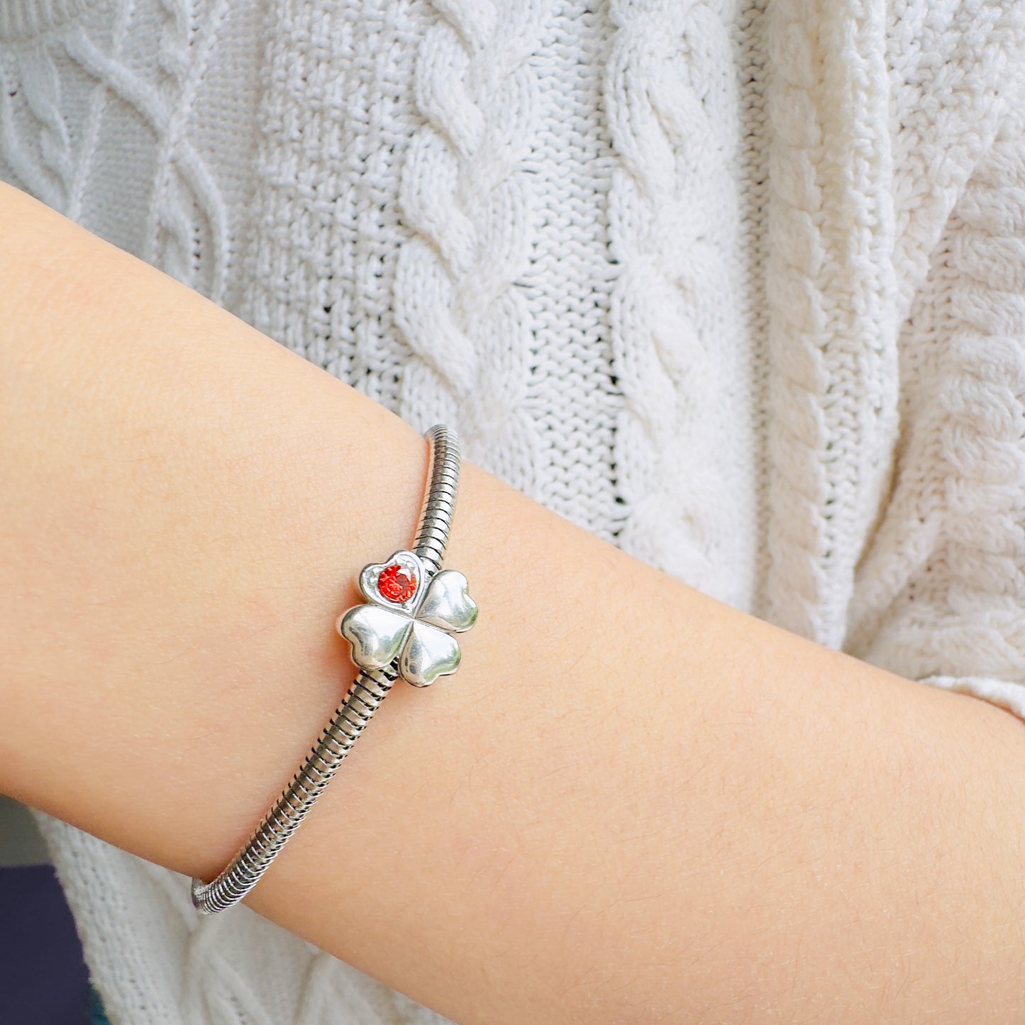 Four-Leaf Clover Charm