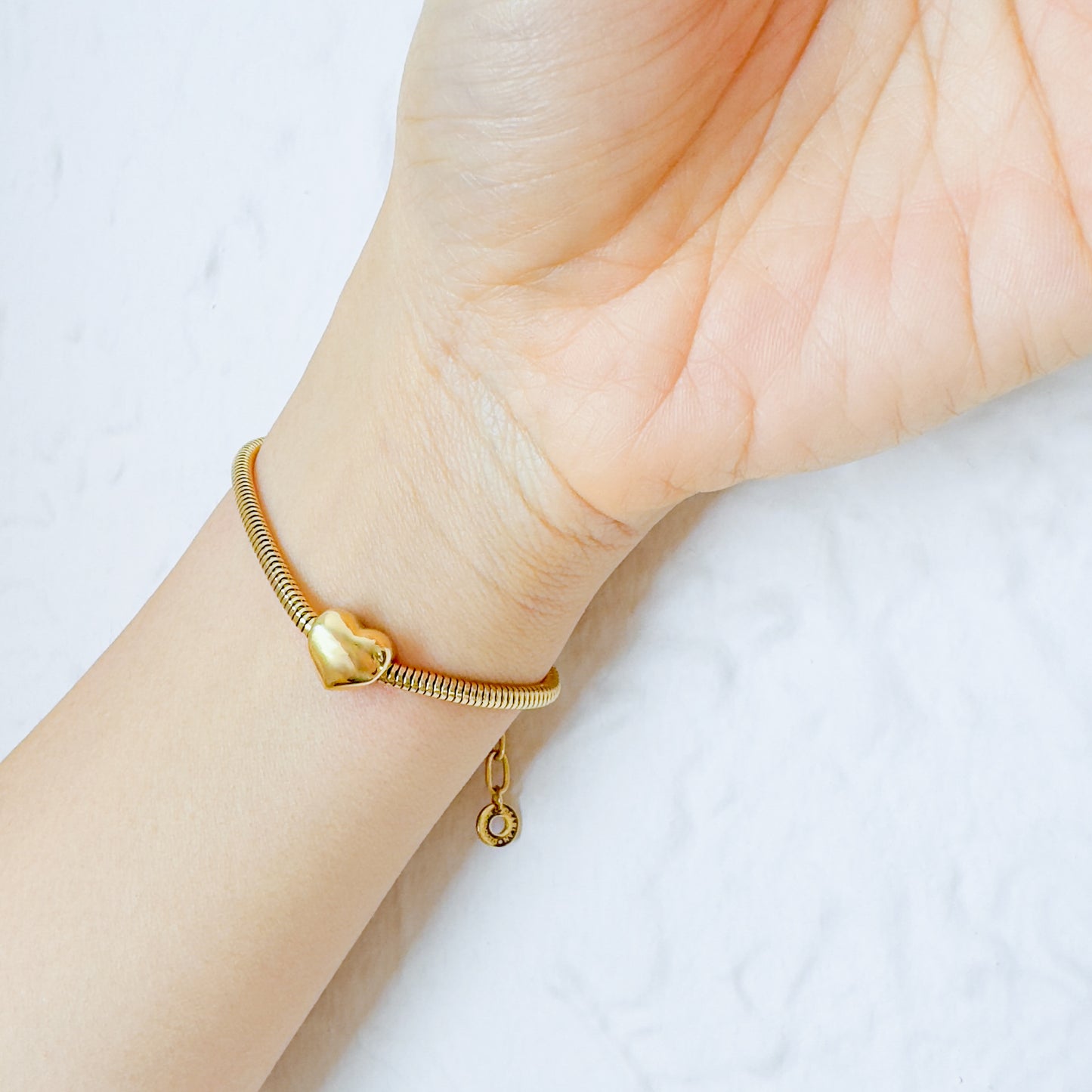 Exquisite Golden Heart Charm