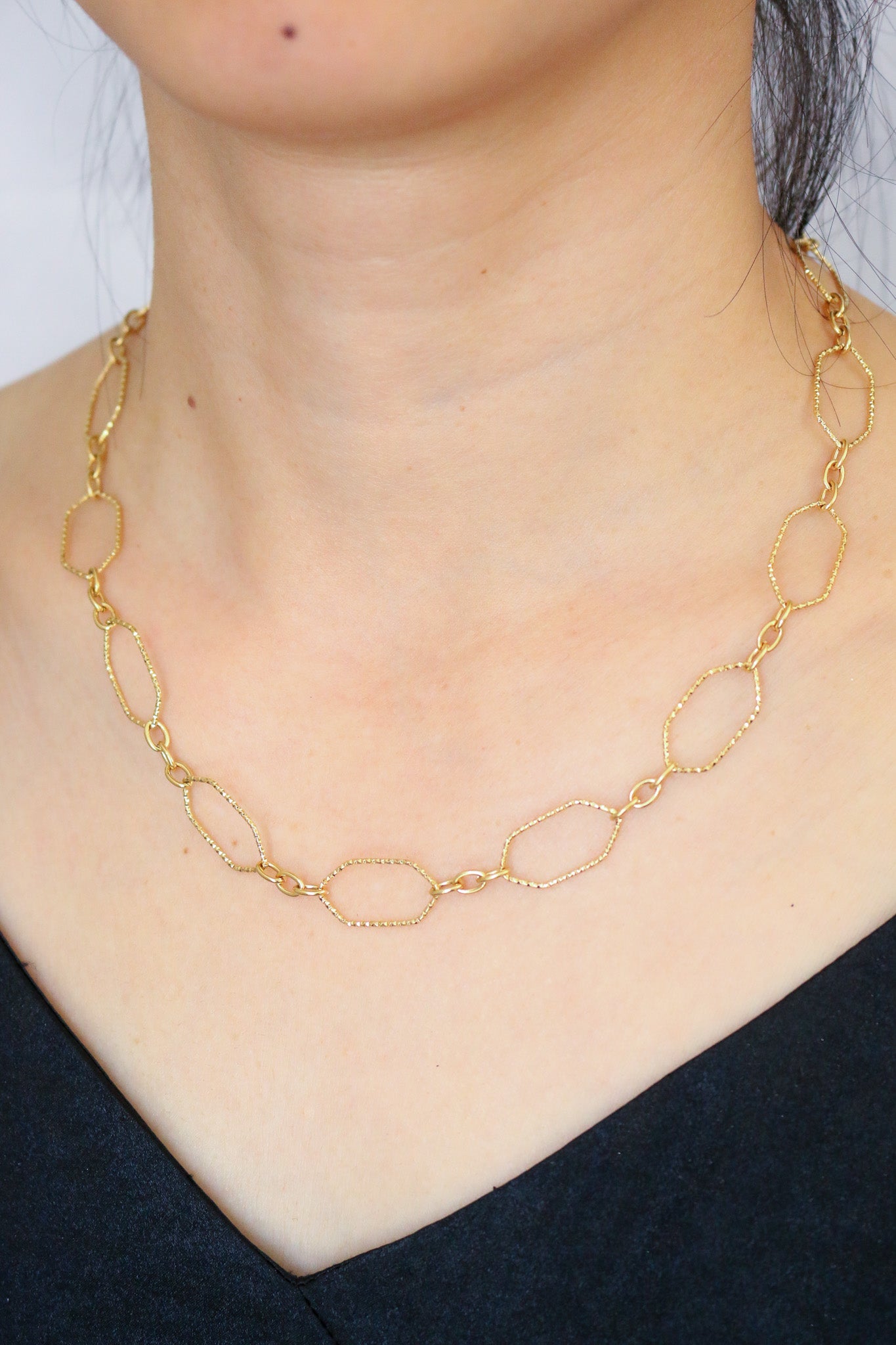 Honey Hex Chain Necklace
