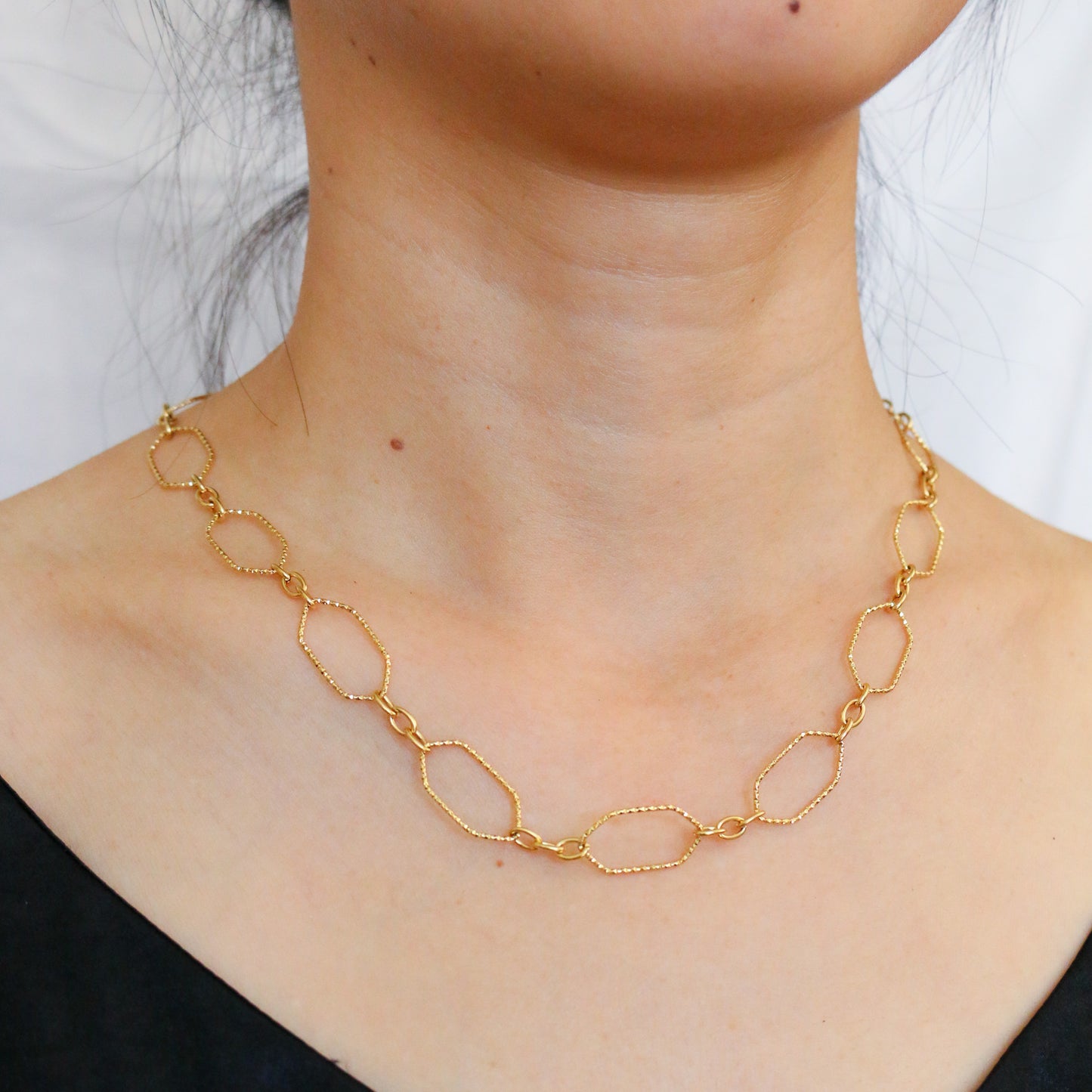 Honey Hex Chain Necklace