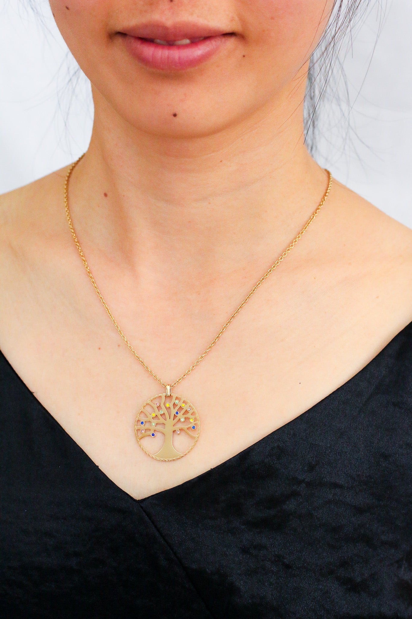 Rainbow Tree of Life Necklace