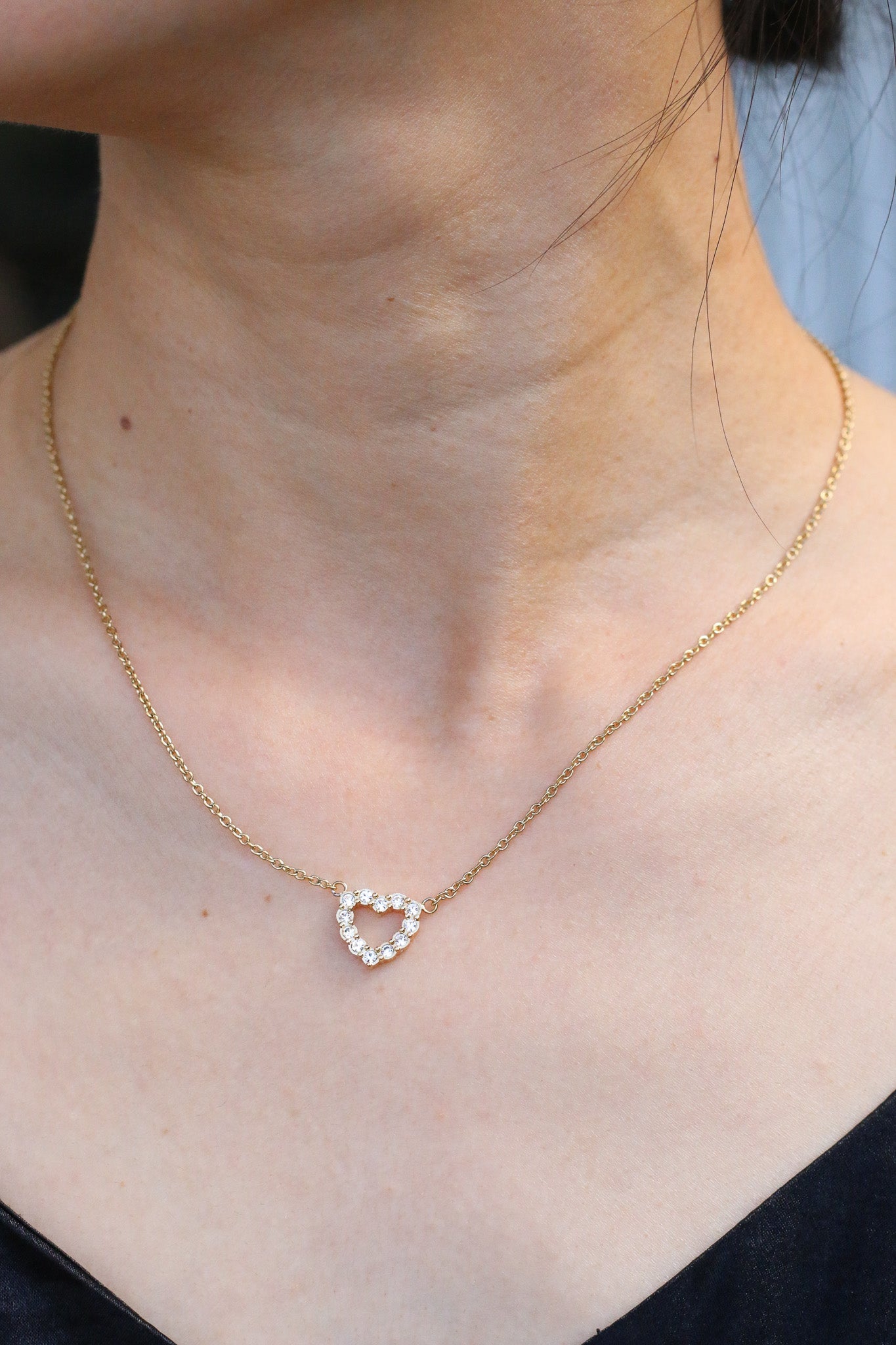 Sparkling Heart Crystal Necklace