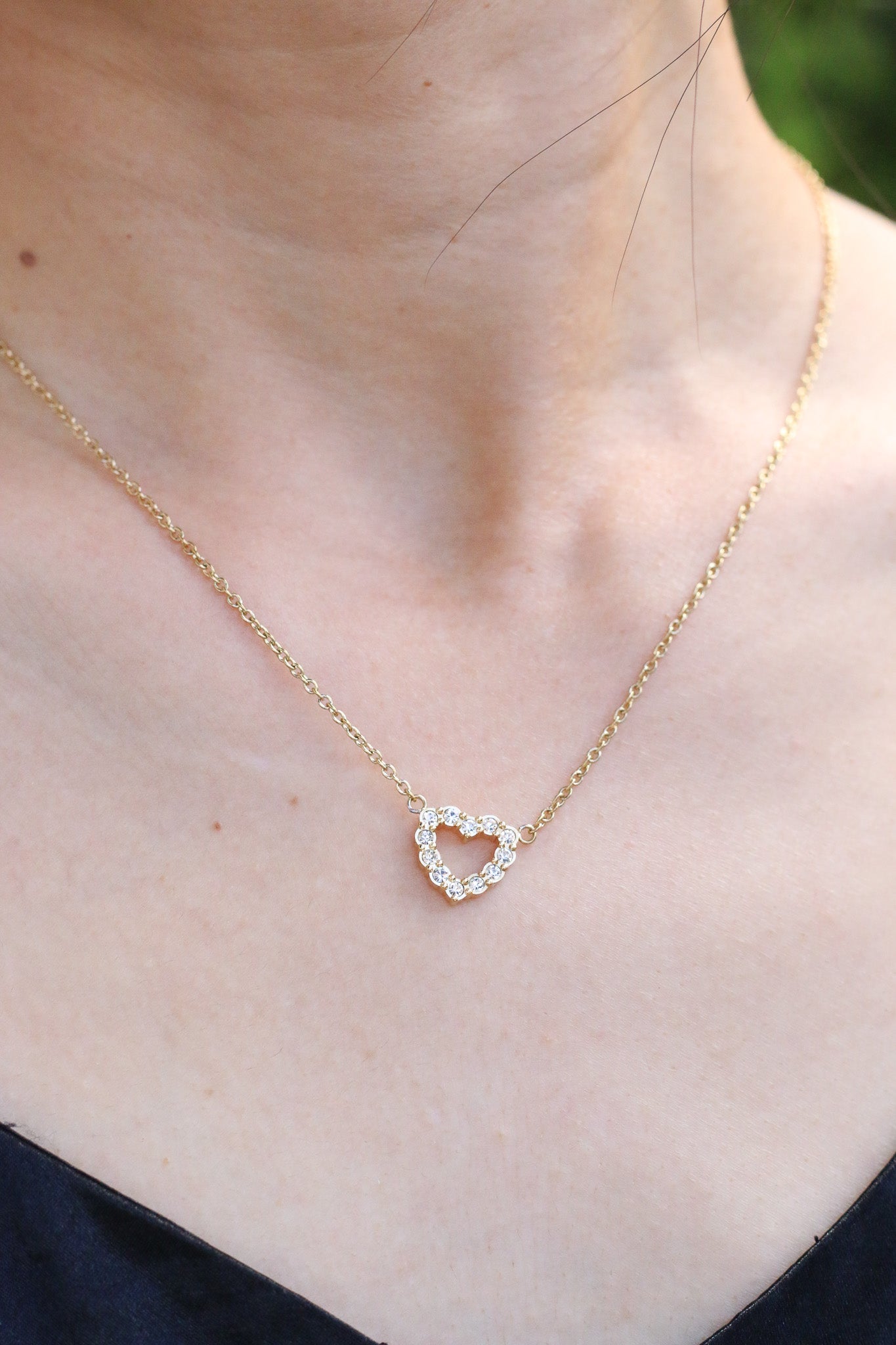Sparkling Heart Crystal Necklace