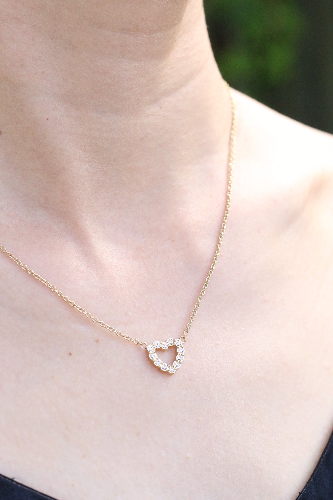 Sparkling Heart Crystal Necklace