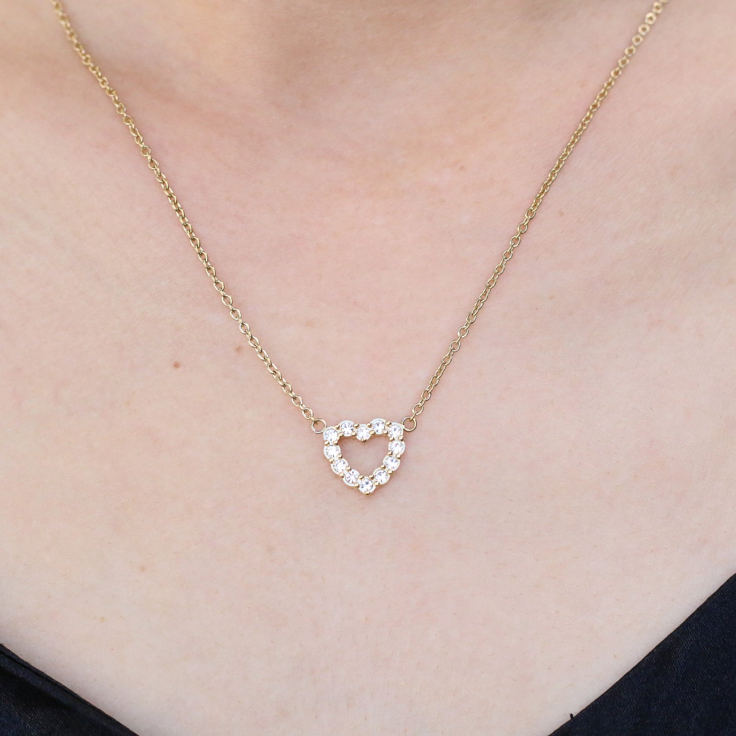 Sparkling Heart Crystal Necklace