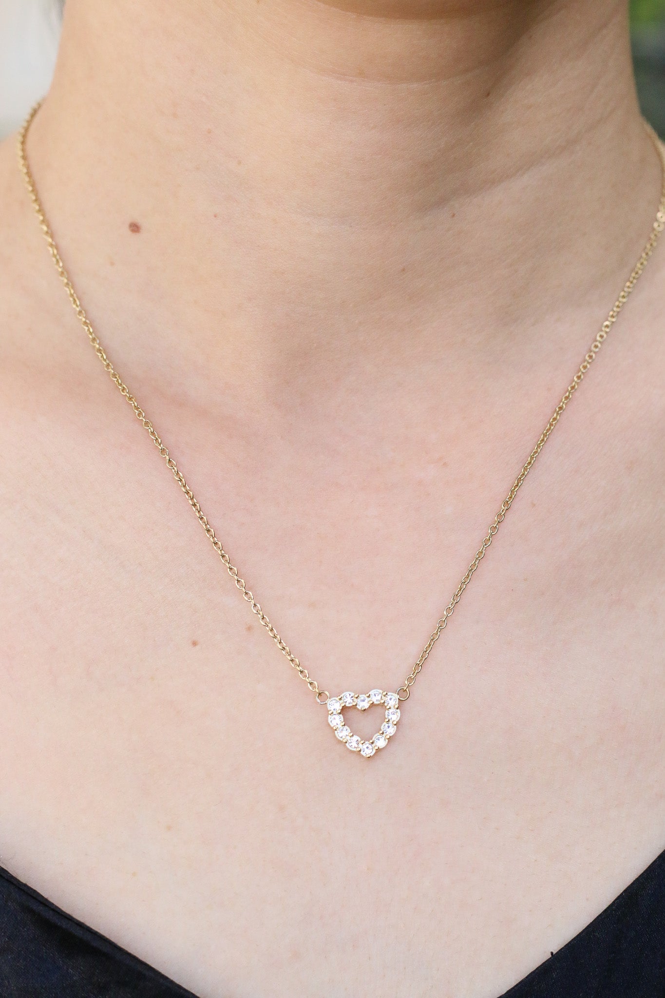 Sparkling Heart Crystal Necklace