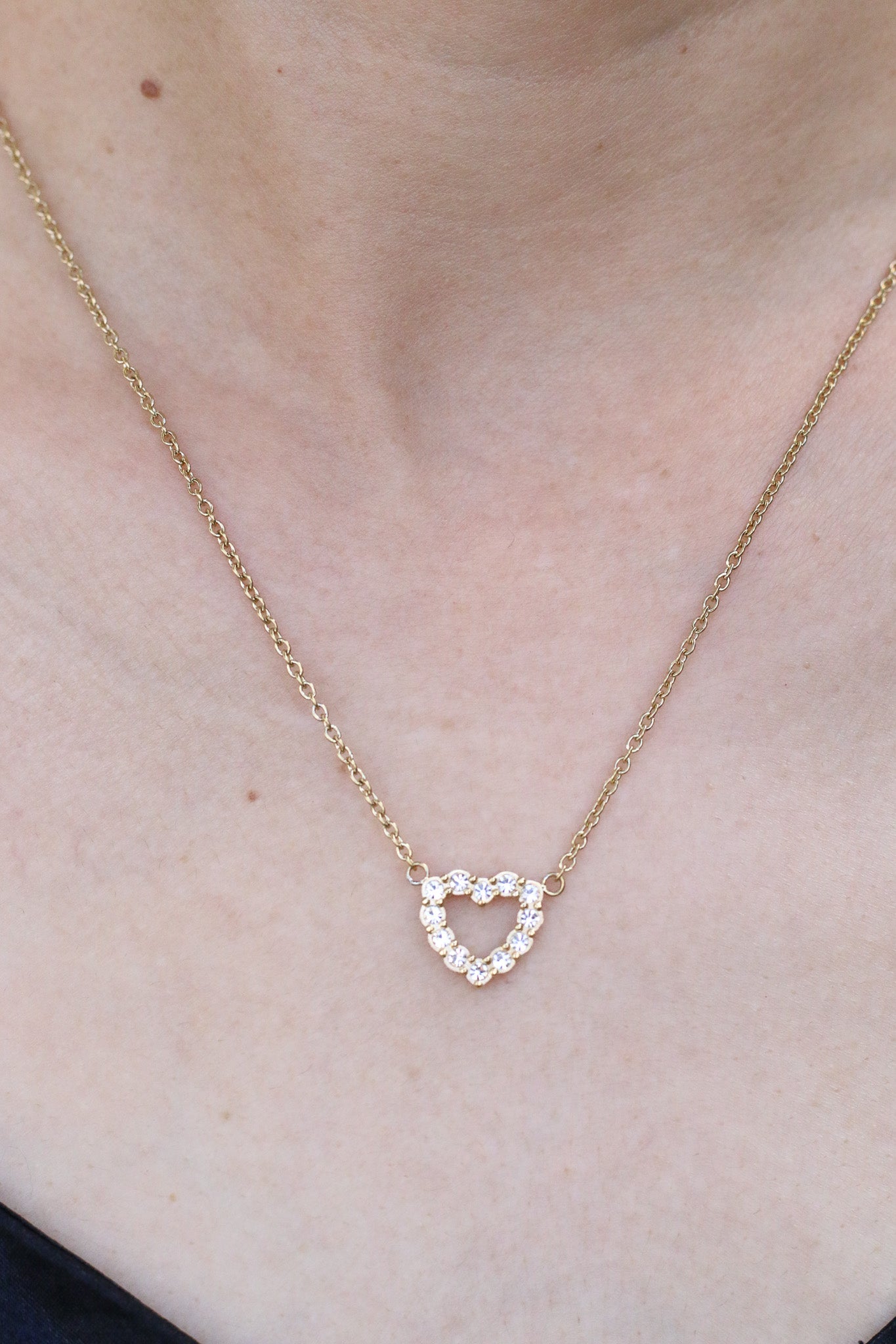 Sparkling Heart Crystal Necklace