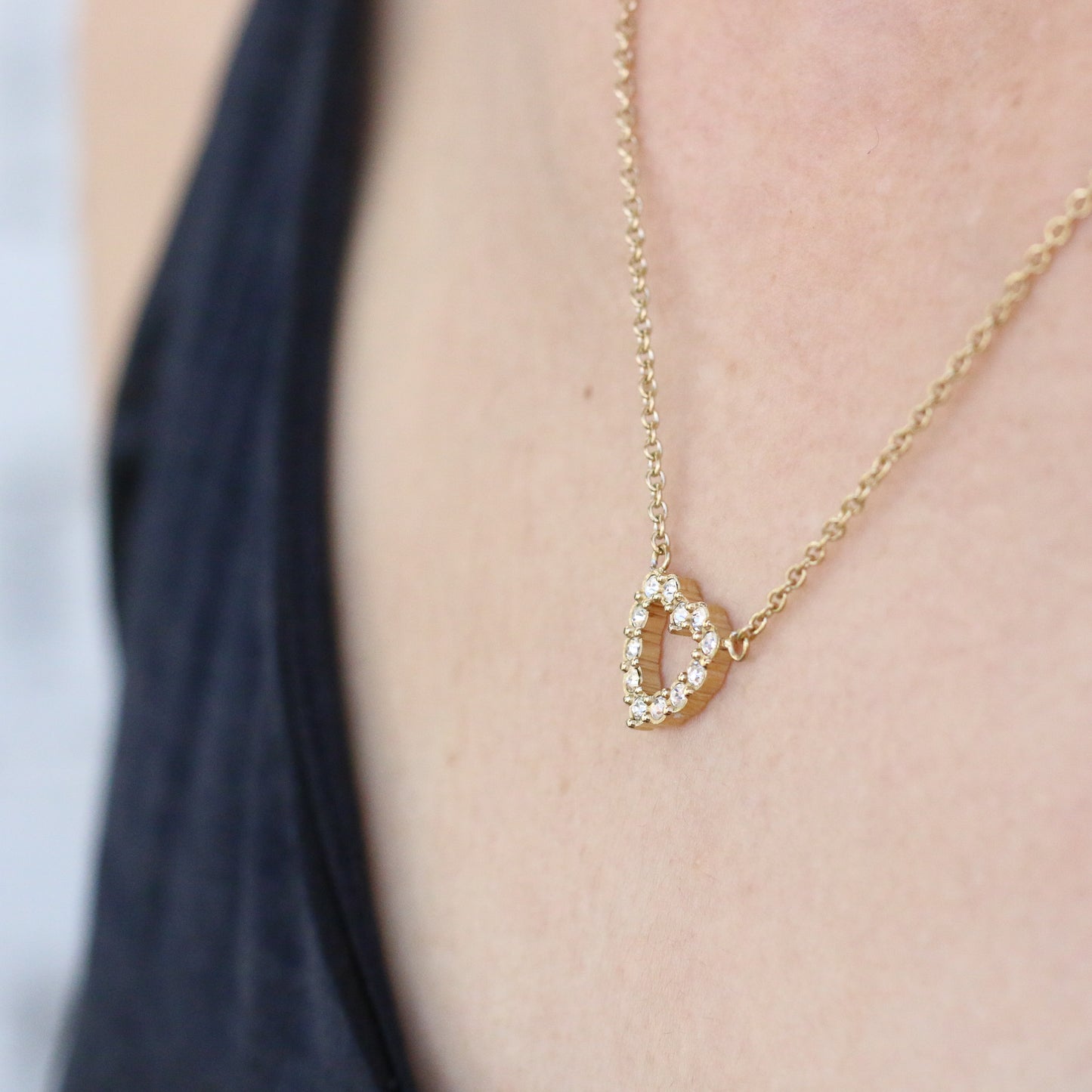 Sparkling Heart Crystal Necklace