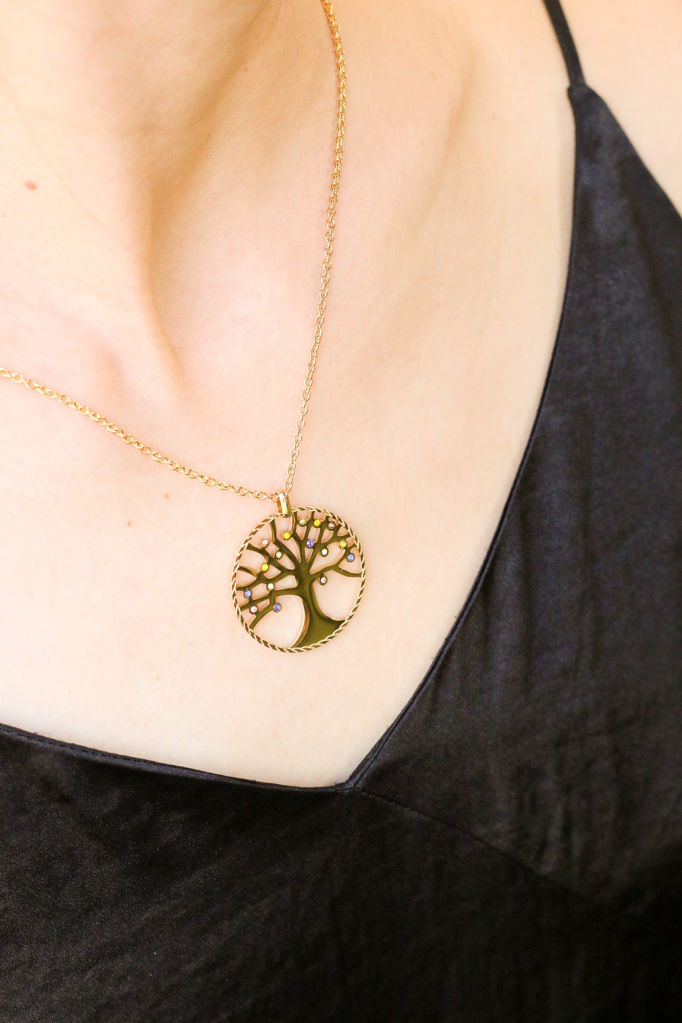 Rainbow Tree of Life Necklace