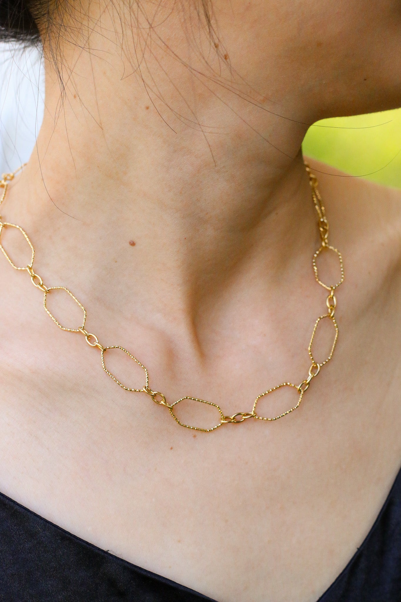 Honey Hex Chain Necklace