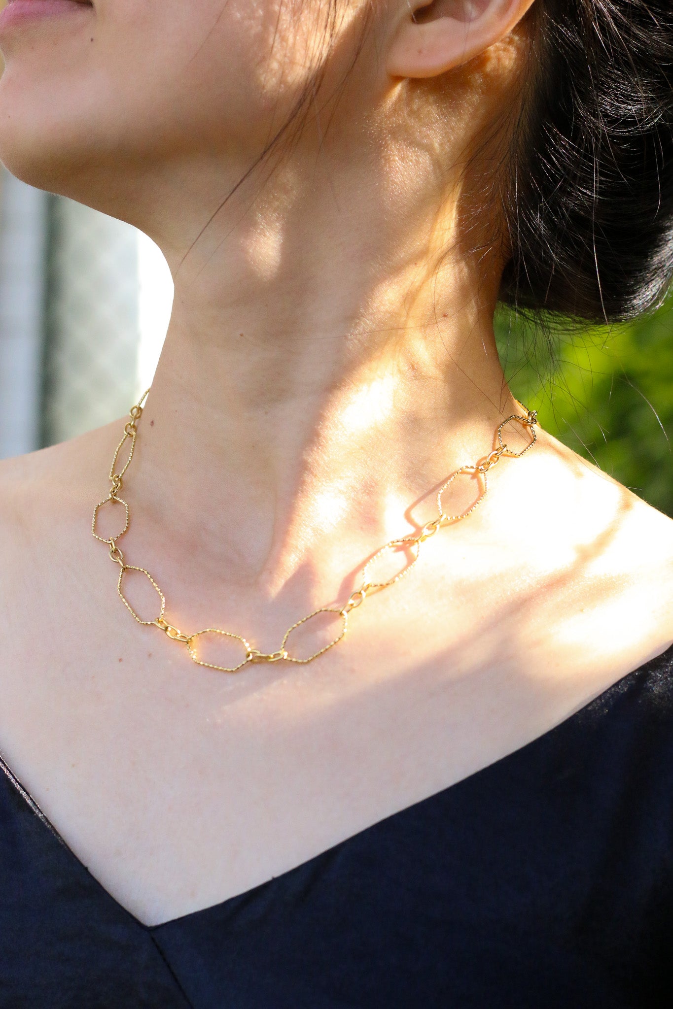 Honey Hex Chain Necklace