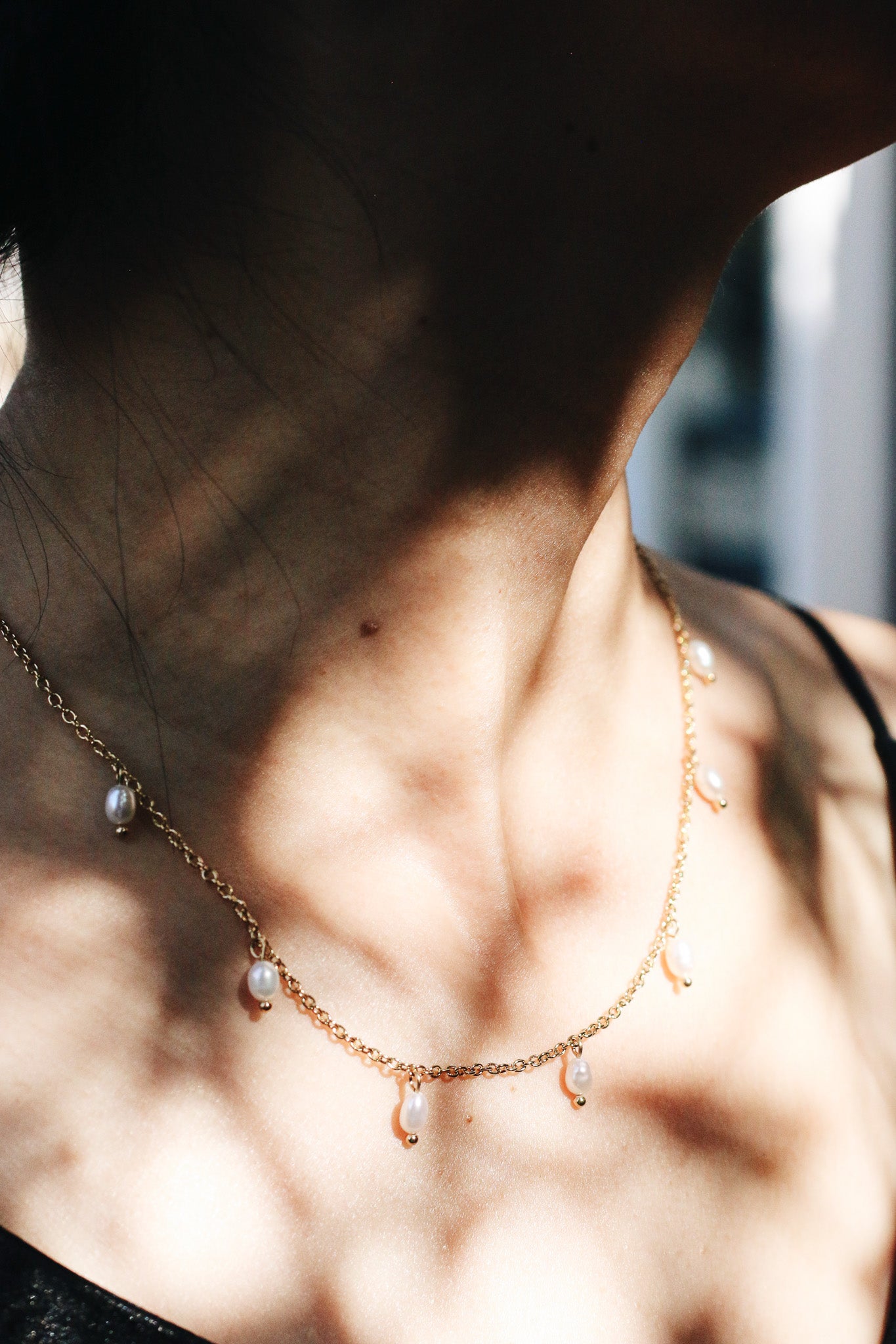Graceful Freshwater Pearl Charm Necklace
