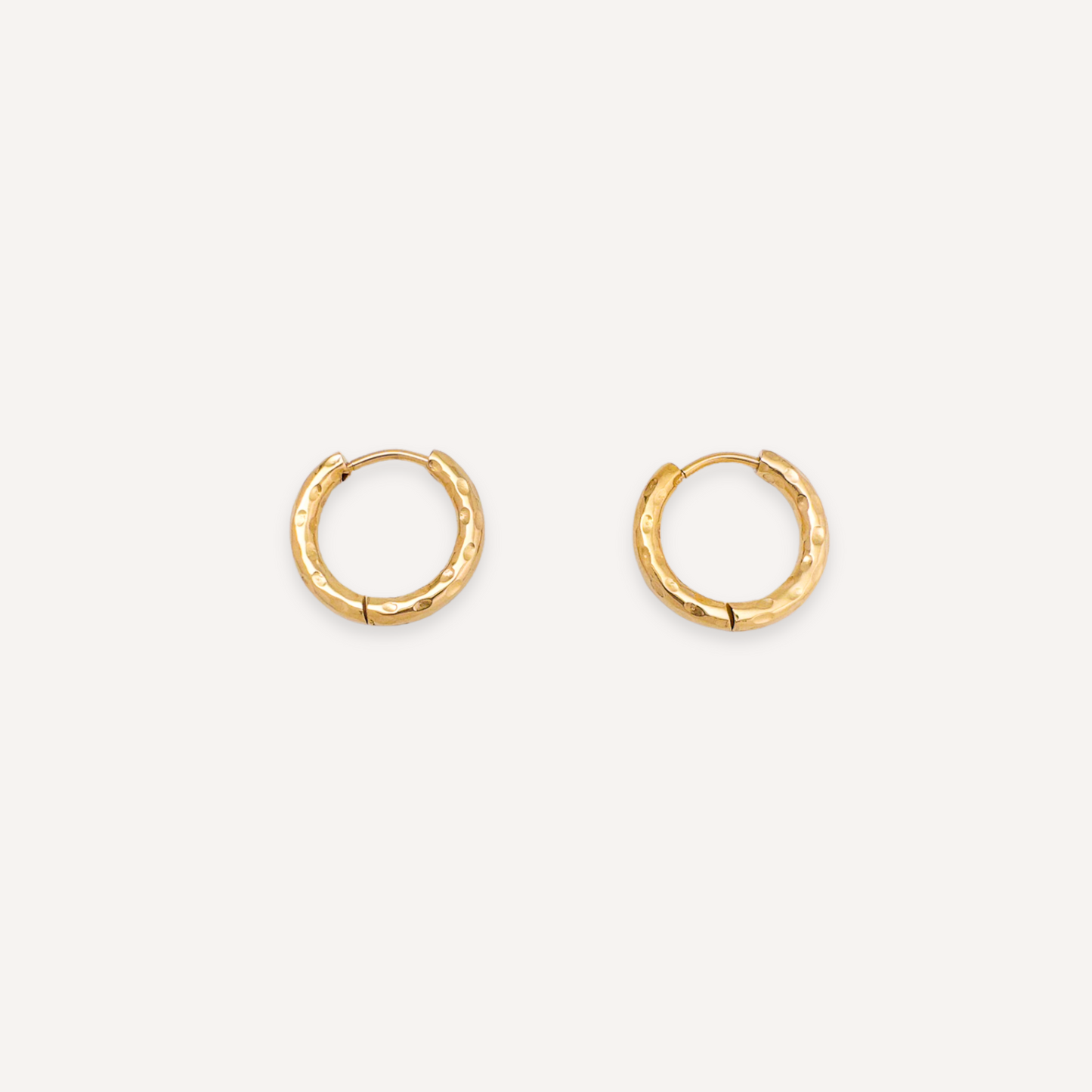 Petite Textured Gold Huggie Hoop Earrings