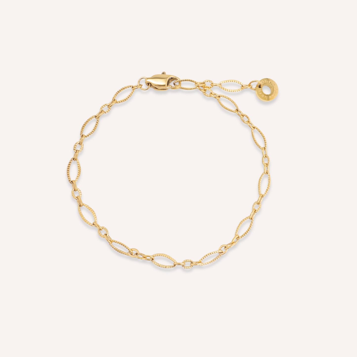 Delicate Gold Oval Link Bracelet