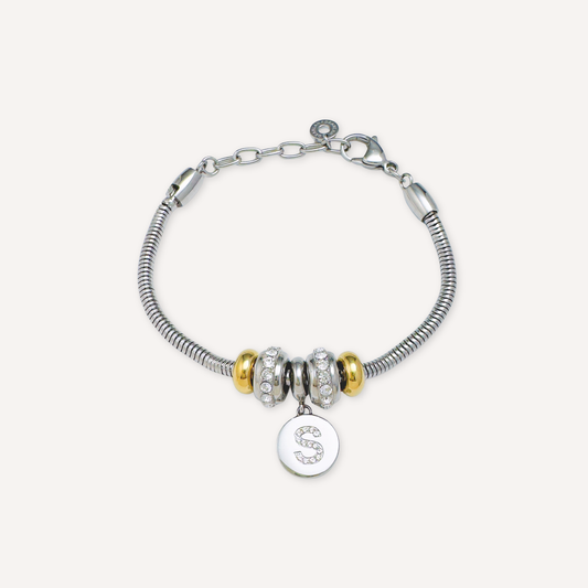 Signature Initial Charm Bracelet Bundle
