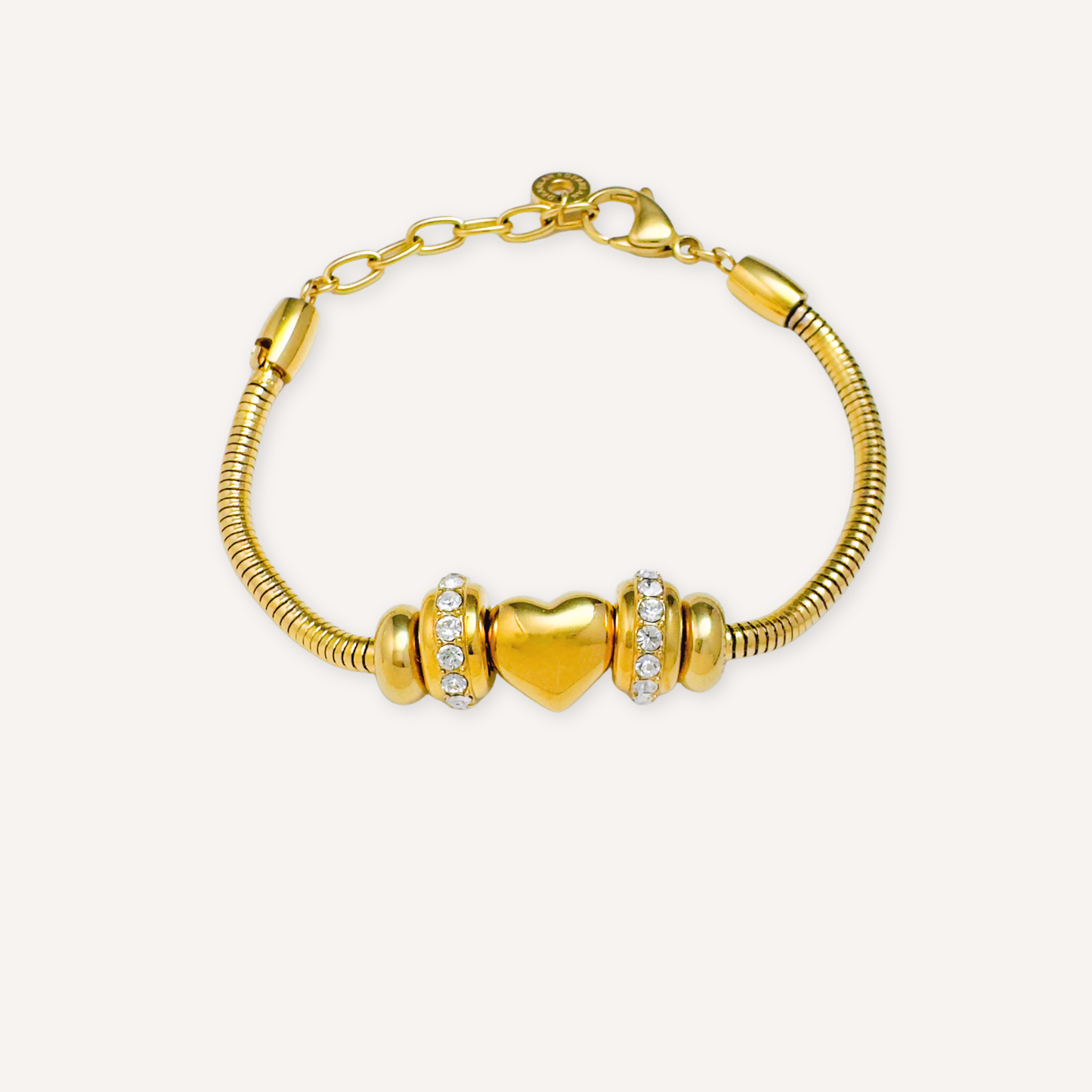 Golden Heart Crystal Bracelet Bundle
