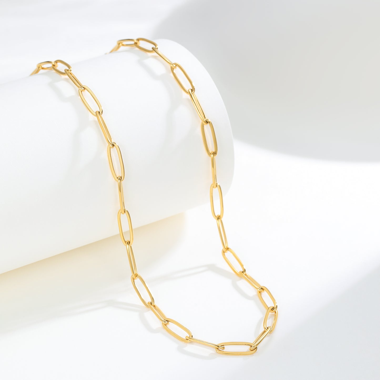Gold Paperclip Chain Necklace