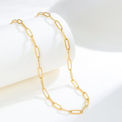 Gold Paperclip Chain Necklace