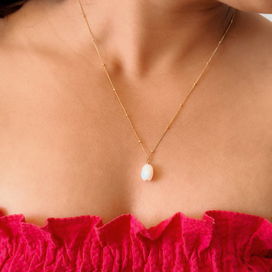 Pearl Drop Satellite Necklace