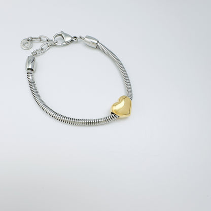 Exquisite Golden Heart Charm