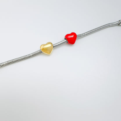 Glossy Red Heart Charm
