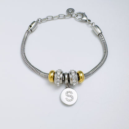 Signature Initial Charm Bracelet Bundle