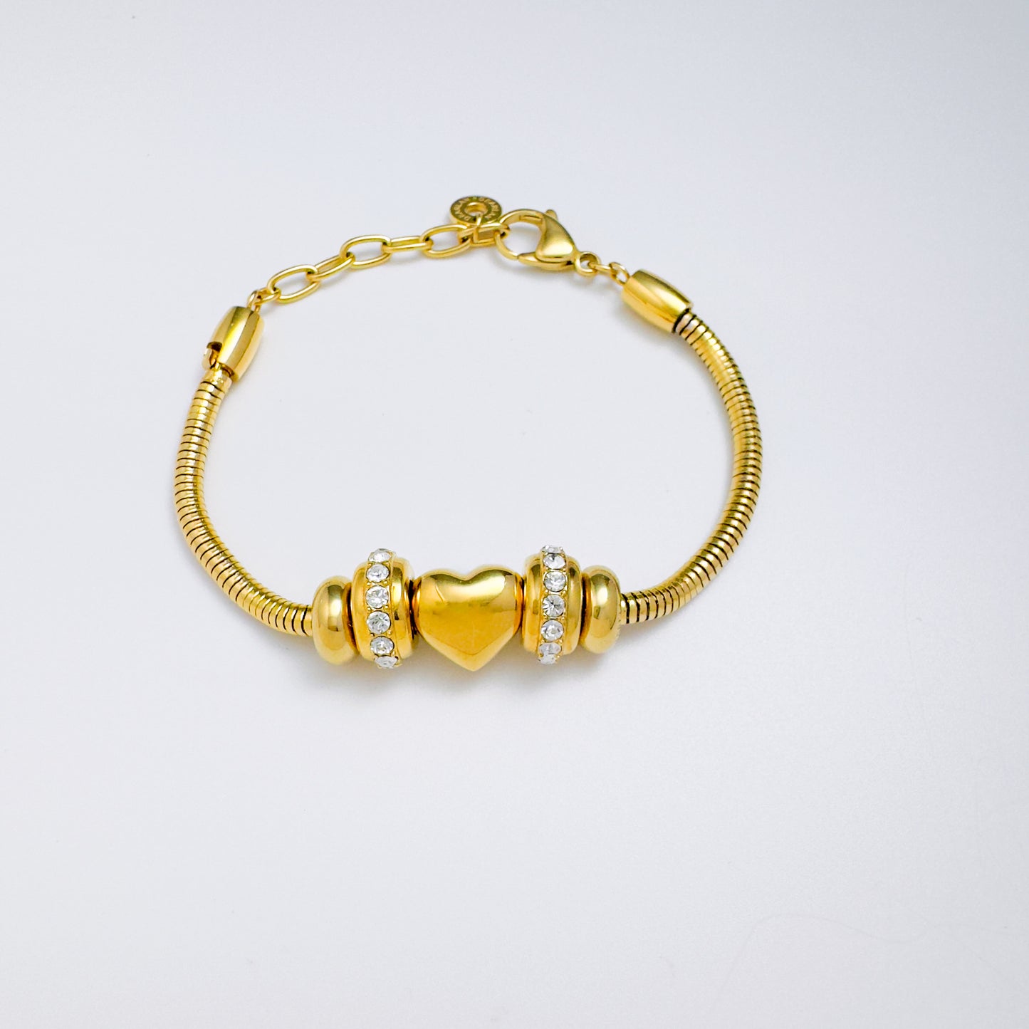 Golden Heart Crystal Bracelet Bundle