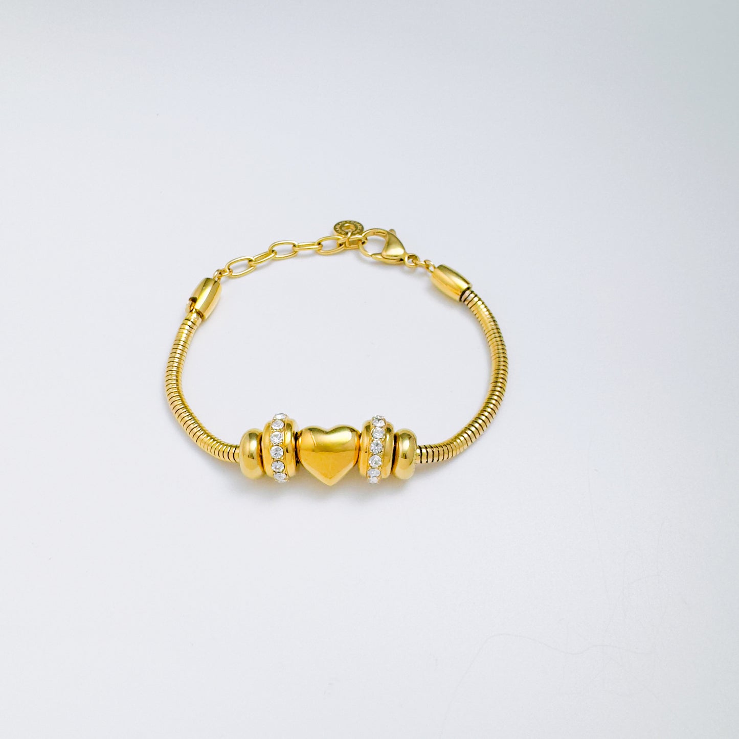 Golden Heart Crystal Bracelet Bundle