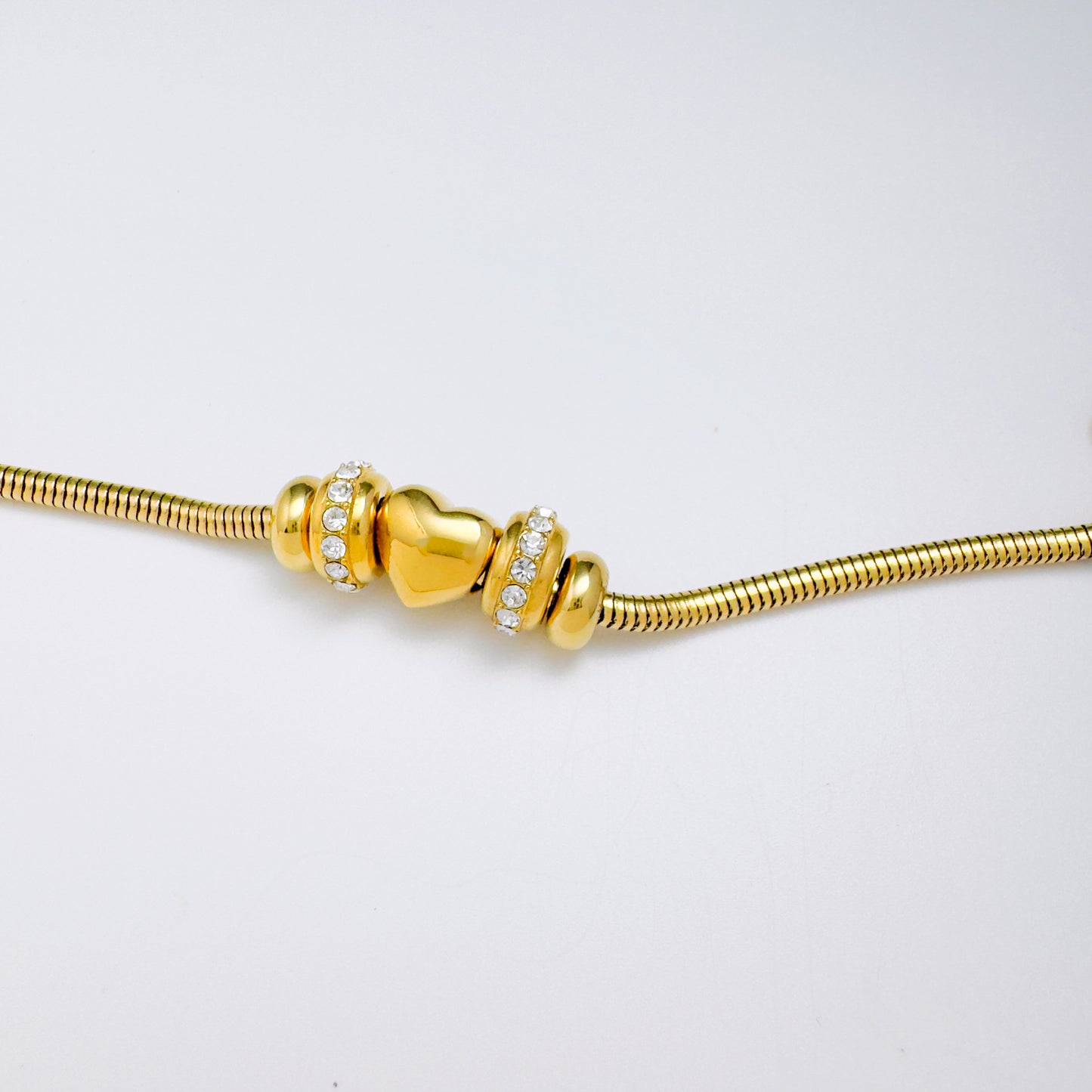 Golden Heart Crystal Bracelet Bundle
