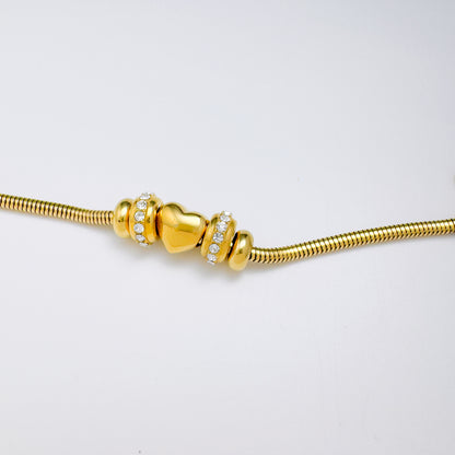 Golden Heart Crystal Bracelet Bundle