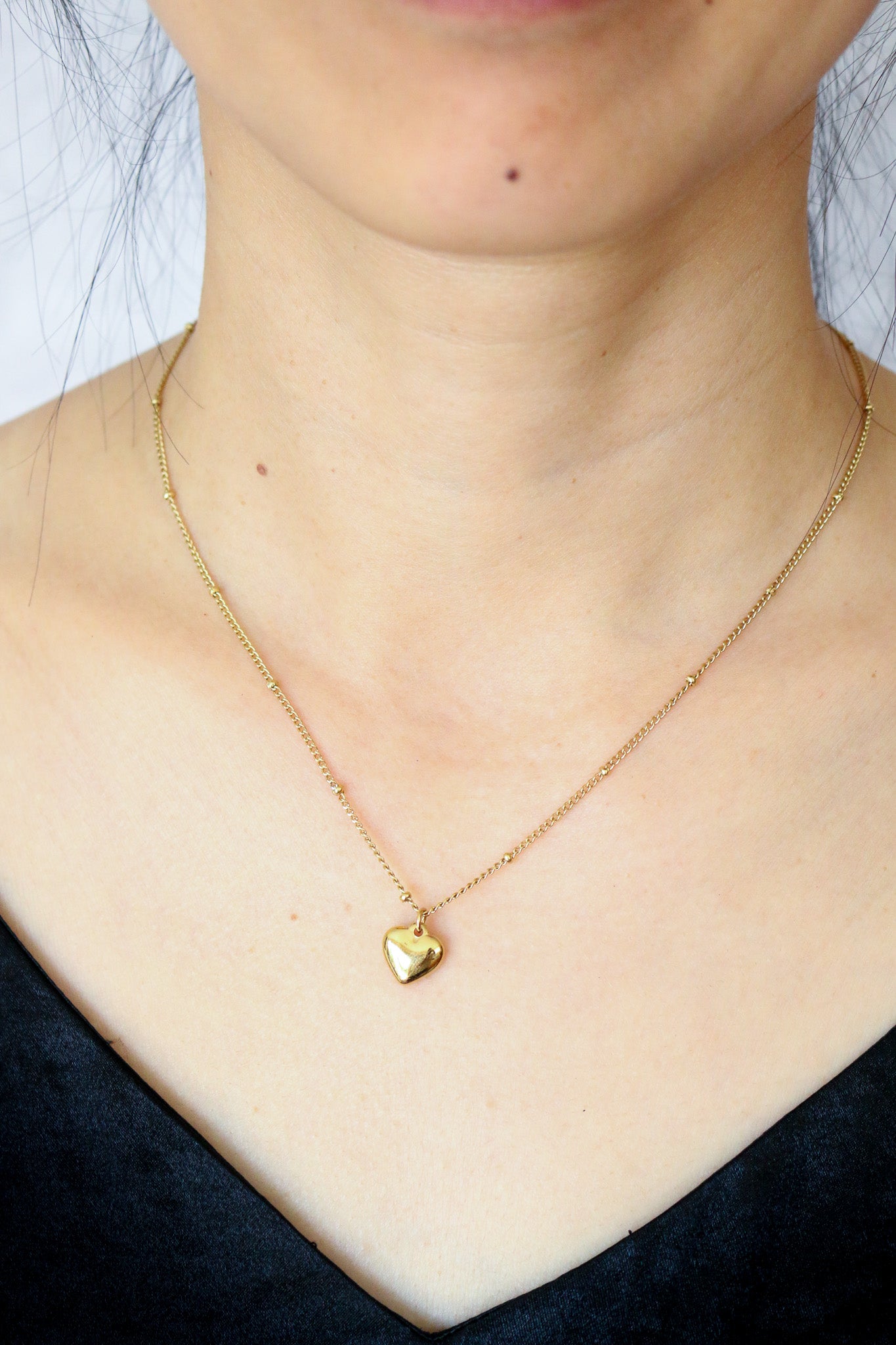 Petite Heart Charm Necklace