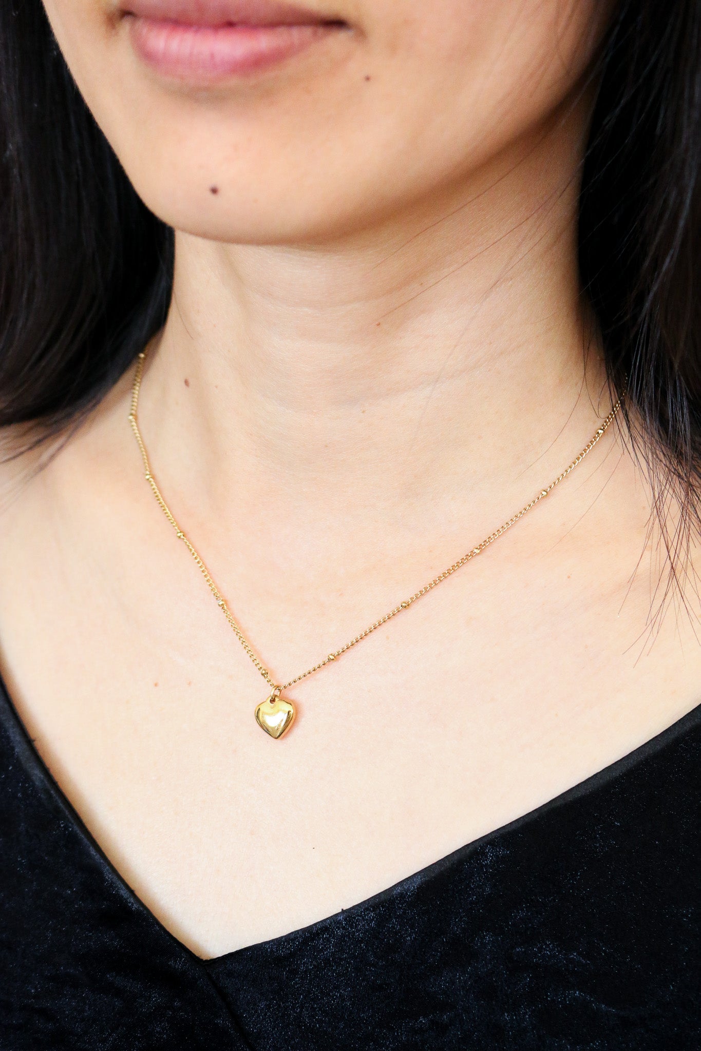Petite Heart Charm Necklace