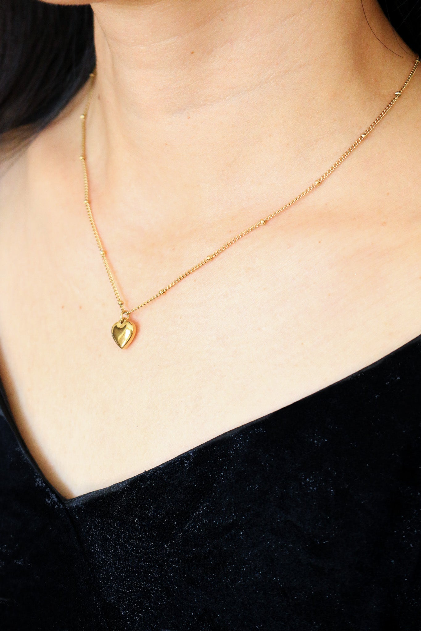 Petite Heart Charm Necklace