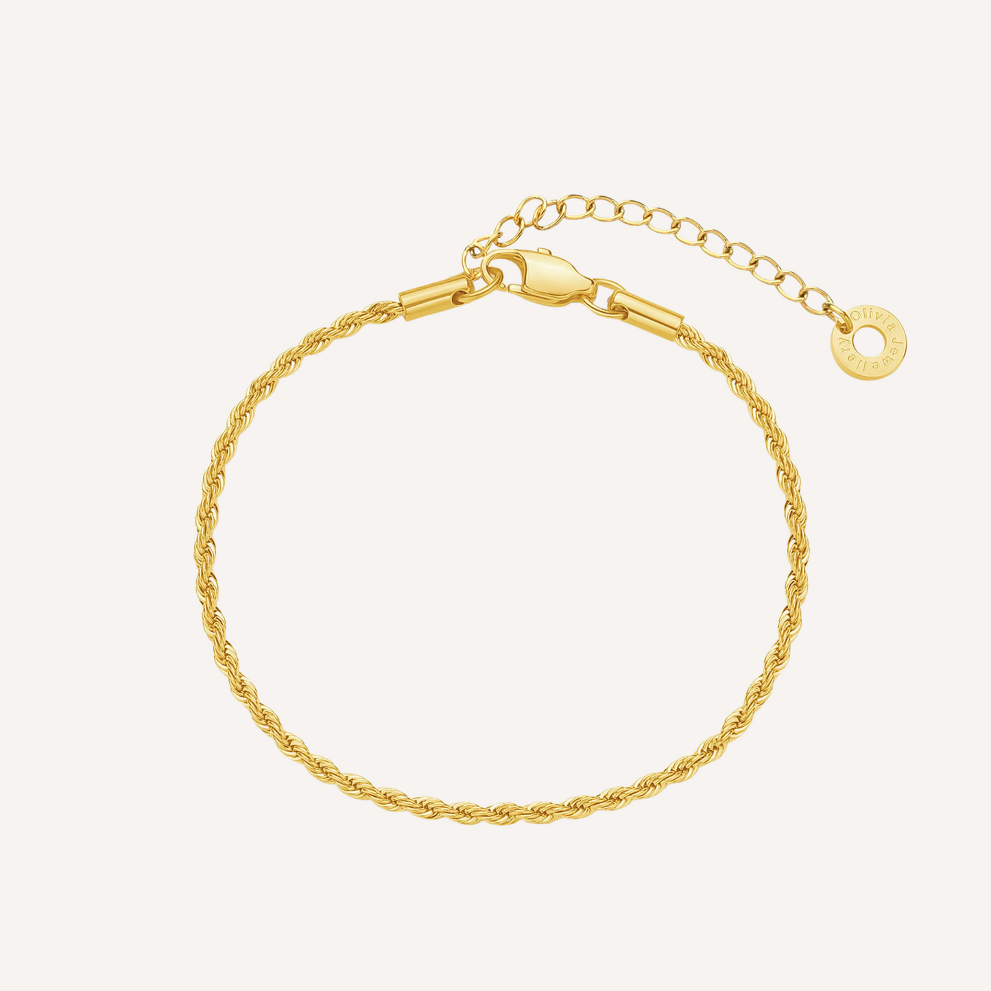 Elegant Gold Rope Chain Bracelet