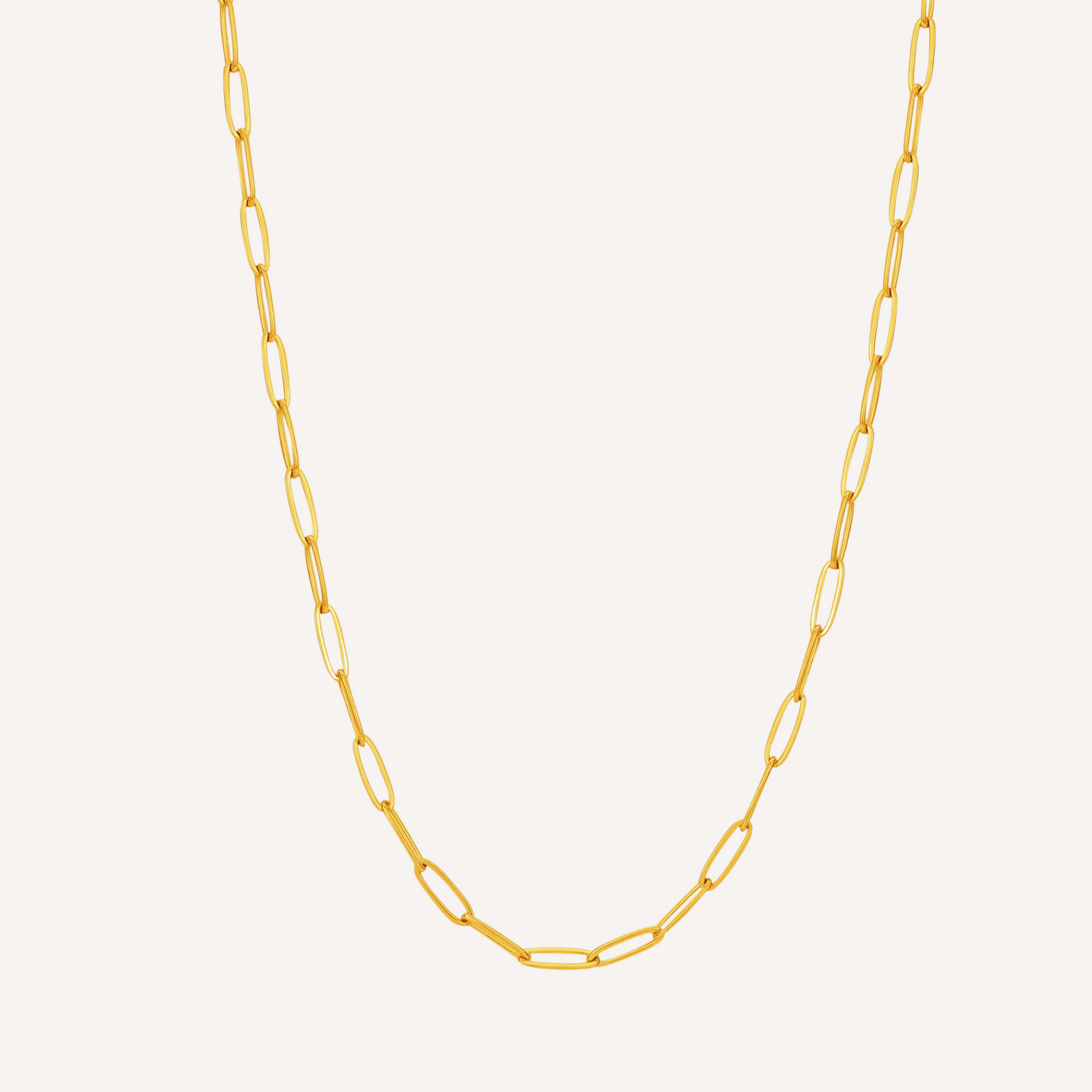 Gold Paperclip Chain Necklace